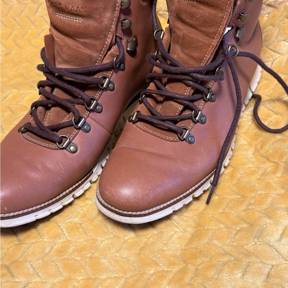 Cole Haan Men's Brown Leather Boots Size 12 - Picture 5 of 5